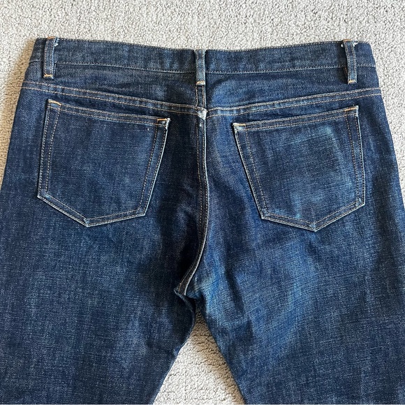 A.P.C. France Mens Petit Standard Japanese Selvedge Denim Jeans Sz 33 Raw Indigo - Picture 9 of 13
